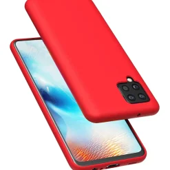 Samsung Galaxy A12 / M12 - Silikon Case mit Mikrofaser-Innenseite
