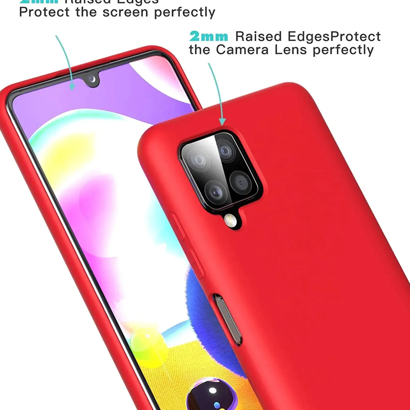 Samsung Galaxy A12 / M12 - Silikon Case mit Mikrofaser-Innenseite