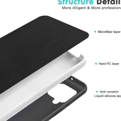 Samsung Galaxy A12 / M12 - Silikon Case mit Mikrofaser-Innenseite