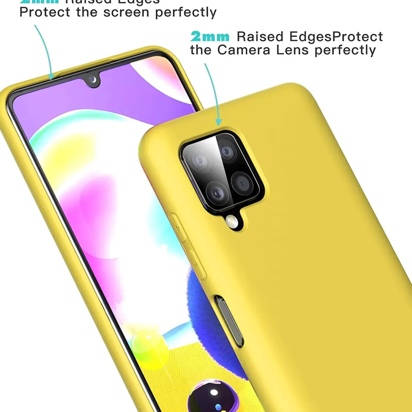 Samsung Galaxy A12 / M12 - Silikon Case mit Mikrofaser-Innenseite