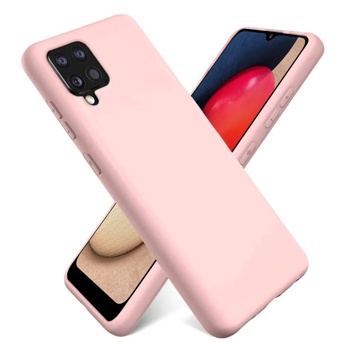 Samsung Galaxy A12 / M12 - Silikon Case mit Mikrofaser-Innenseite