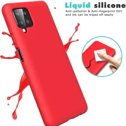 Samsung Galaxy A12 / M12 - Silikon Case mit Mikrofaser-Innenseite