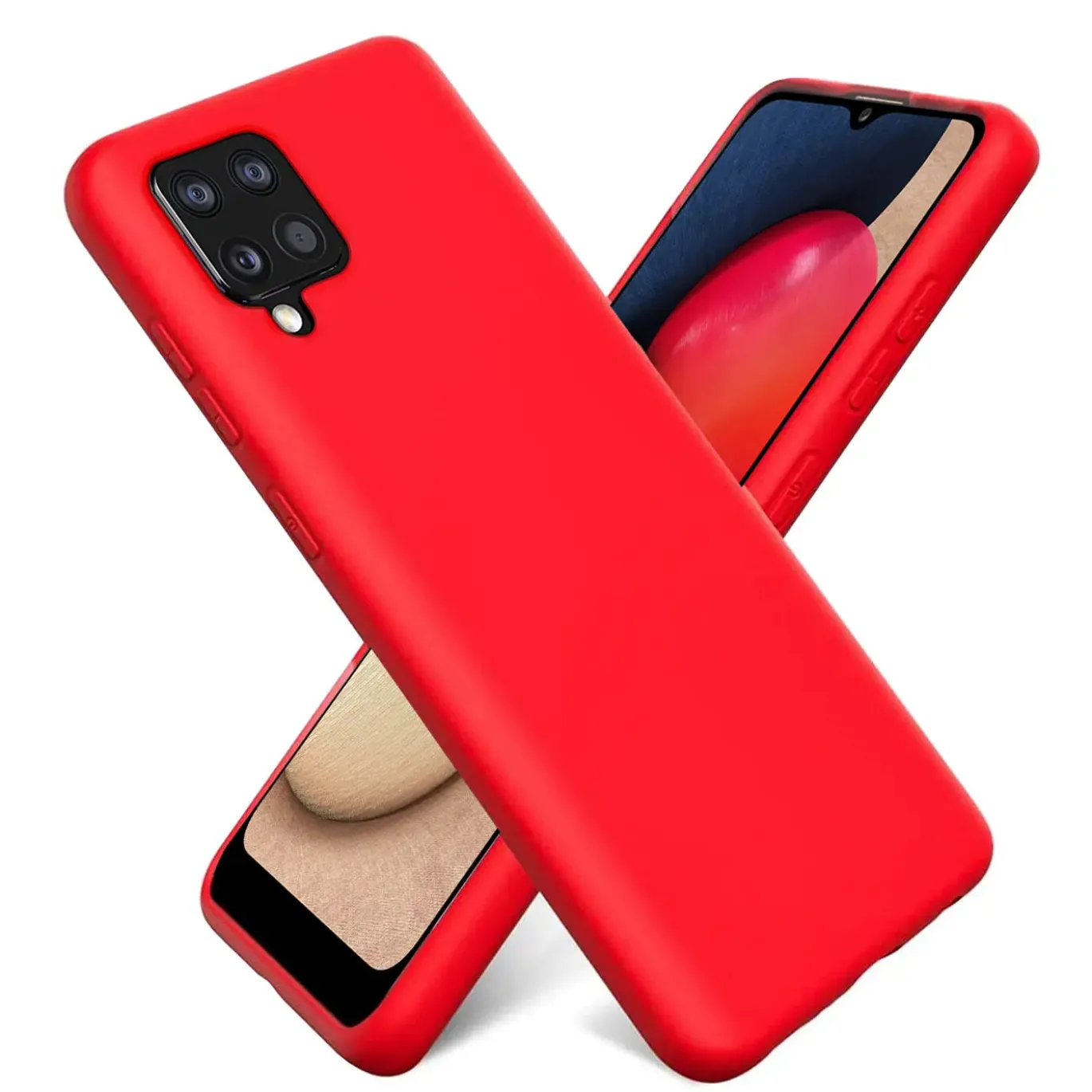 Samsung Galaxy A12 / M12 - Silikon Case mit Mikrofaser-Innenseite