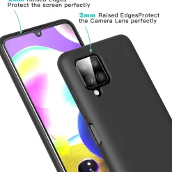 Samsung Galaxy A12 / M12 - Silikon Case mit Mikrofaser-Innenseite