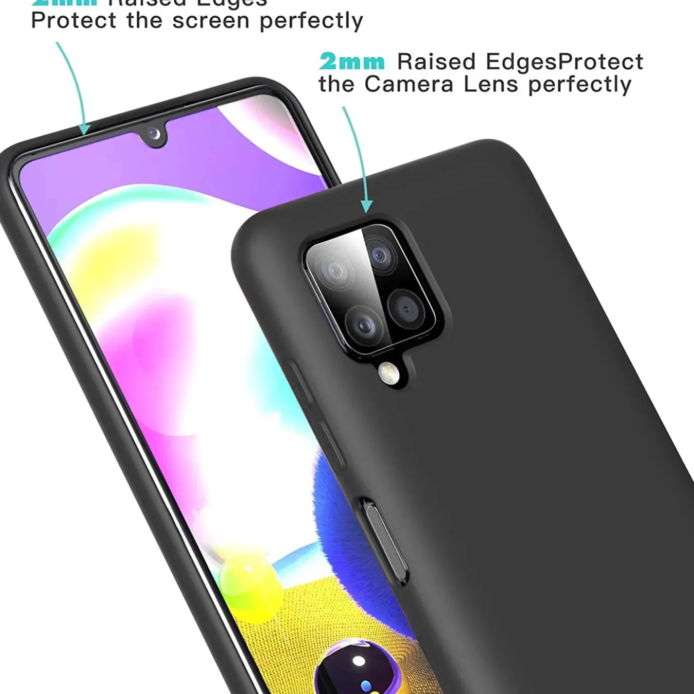 Samsung Galaxy A12 / M12 - Silikon Case mit Mikrofaser-Innenseite