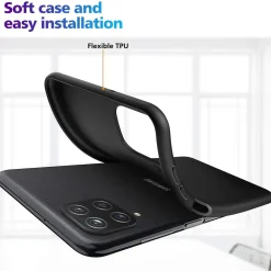 Samsung Galaxy A12 / M12 - Slim Silikon Backcover Schwarz