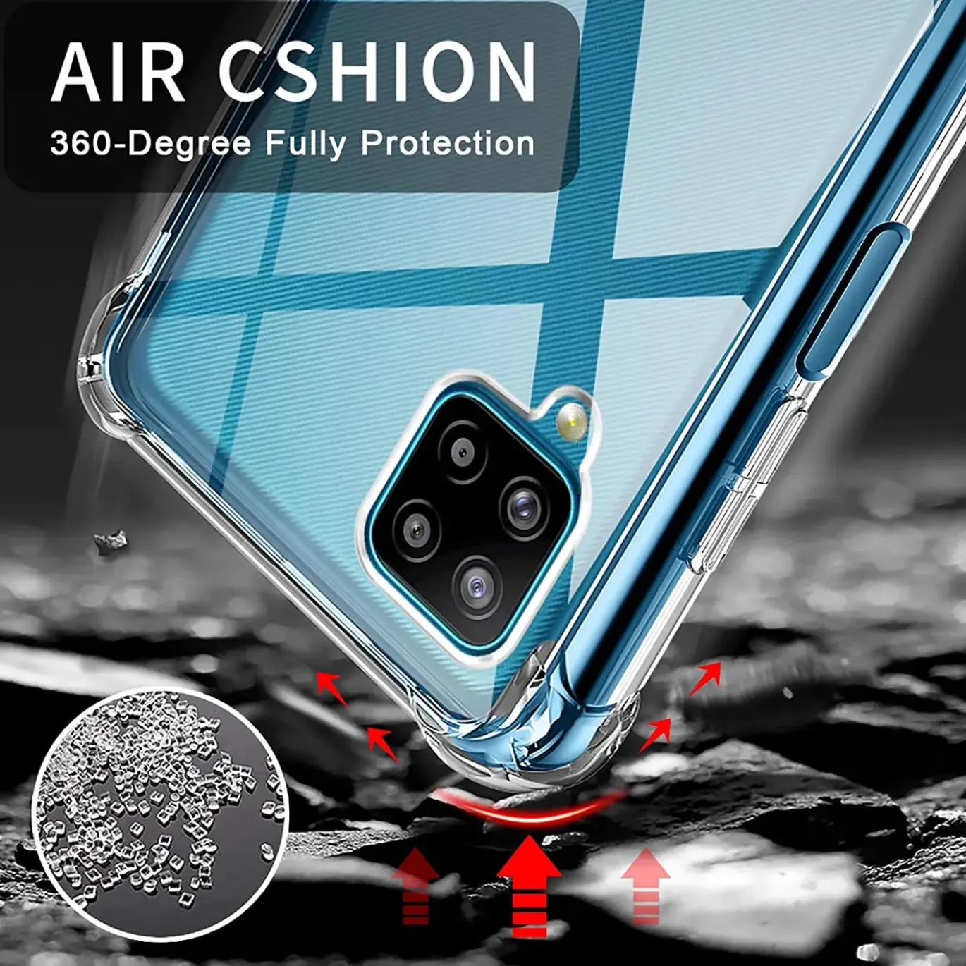 Samsung Galaxy A12 / M12 - Stoßfestes Clear Case