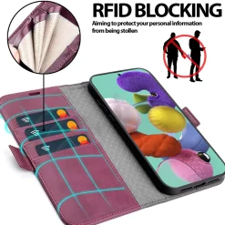 Samsung Galaxy A51 - Robuste Klapphülle mit RFID Block