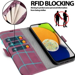 Samsung Galaxy A03 - Robuste Klapphülle mit RFID Block