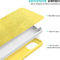 Samsung Galaxy A51 - Silikon Case mit Mikrofaser-Innenseite