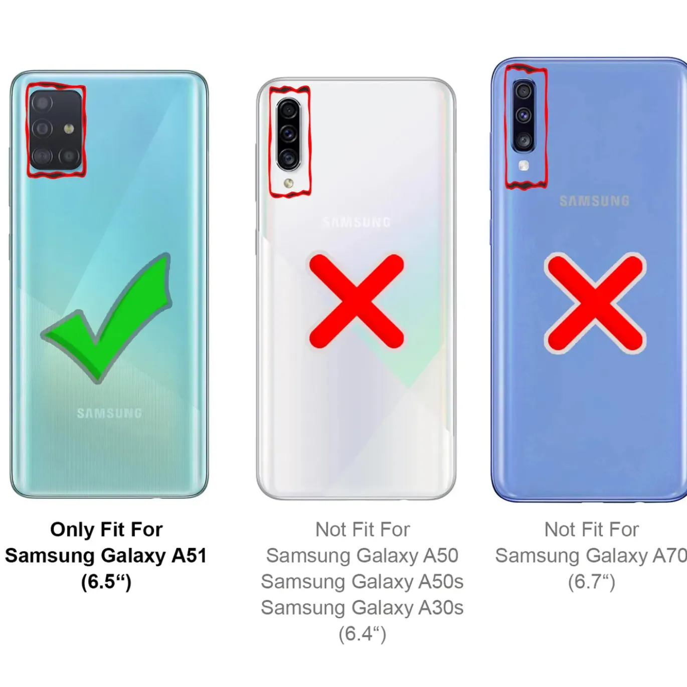 Samsung Galaxy A51 - Silikonhülle mit Kartenfach & Kameraschutz
