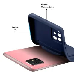 Samsung Galaxy A51 - Silikonhülle mit Kartenfach & Kameraschutz
