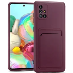 Samsung Galaxy A51 - Silikonhülle mit Kartenfach & Kameraschutz