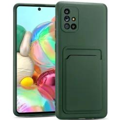 Samsung Galaxy A51 - Silikonhülle mit Kartenfach & Kameraschutz