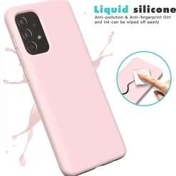 Samsung Galaxy A72 - Silikon Case mit Mikrofaser-Innenseite