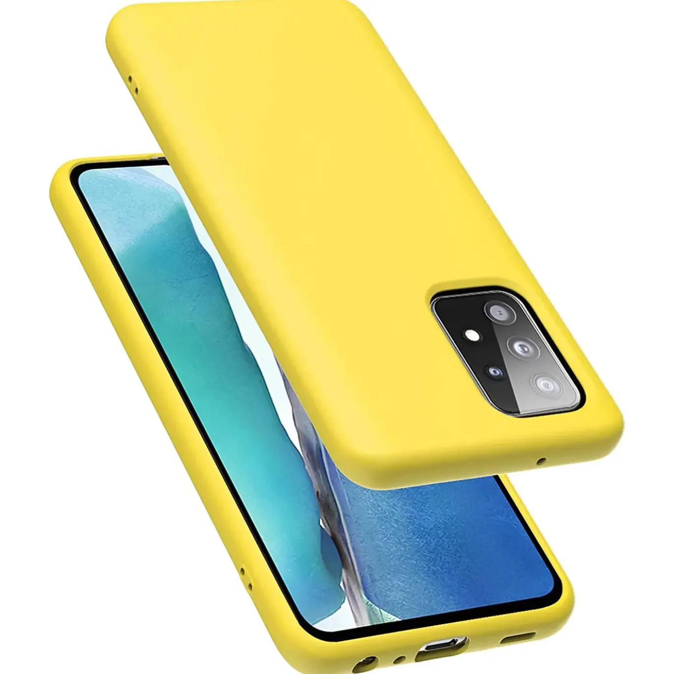 Samsung Galaxy A72 - Silikon Case mit Mikrofaser-Innenseite