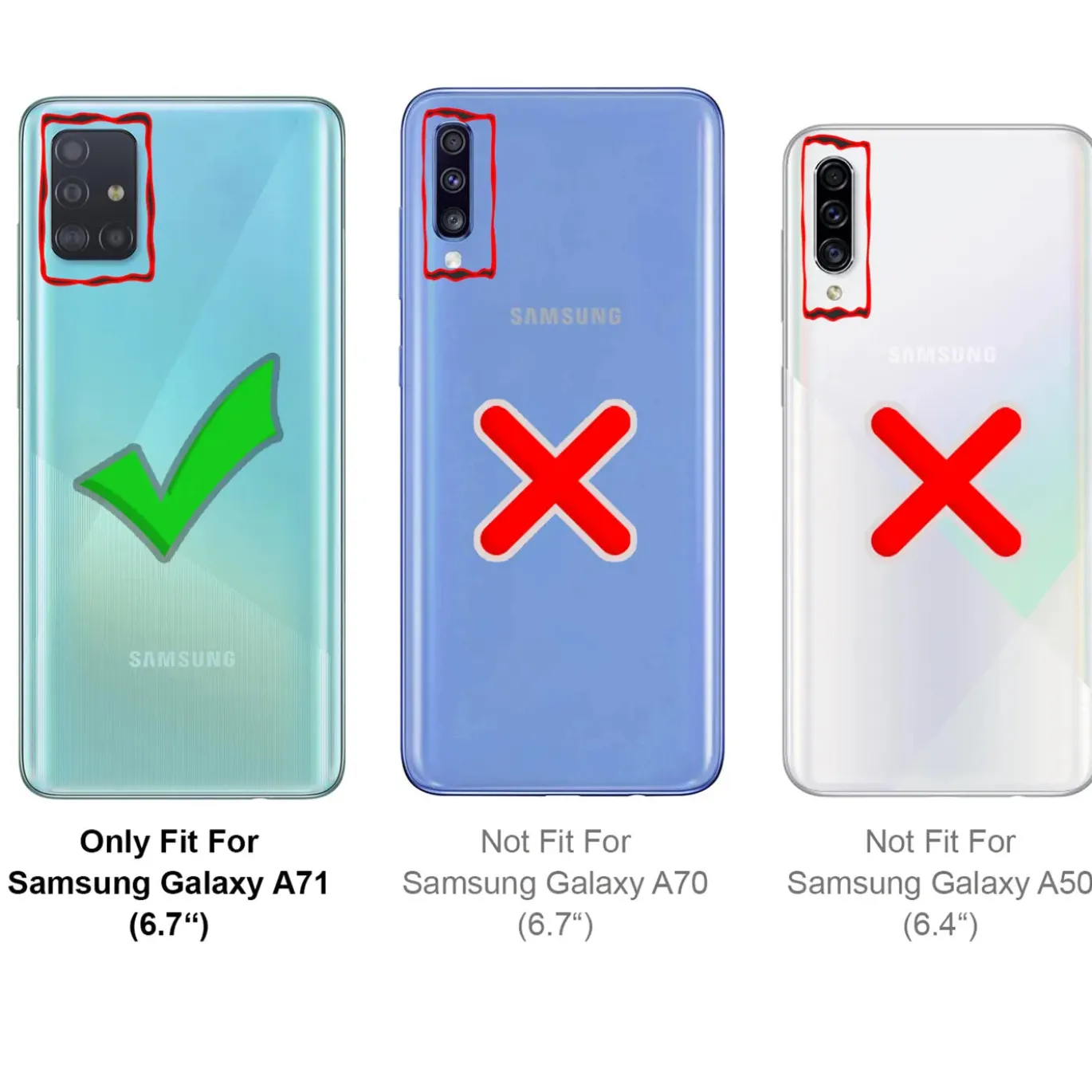 Samsung Galaxy A71 - Silikonhülle mit Kartenfach & Kameraschutz