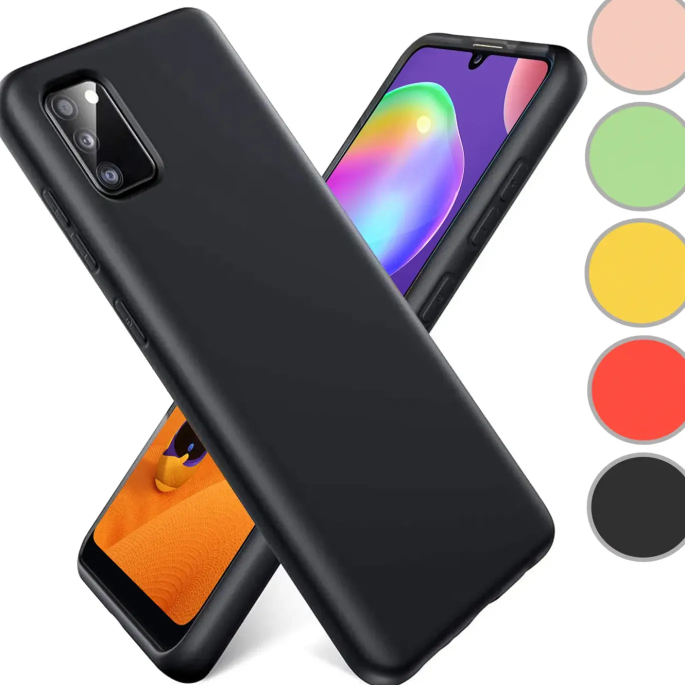 Samsung Galaxy A41 - Silikon Case mit Mikrofaser-Innenseite