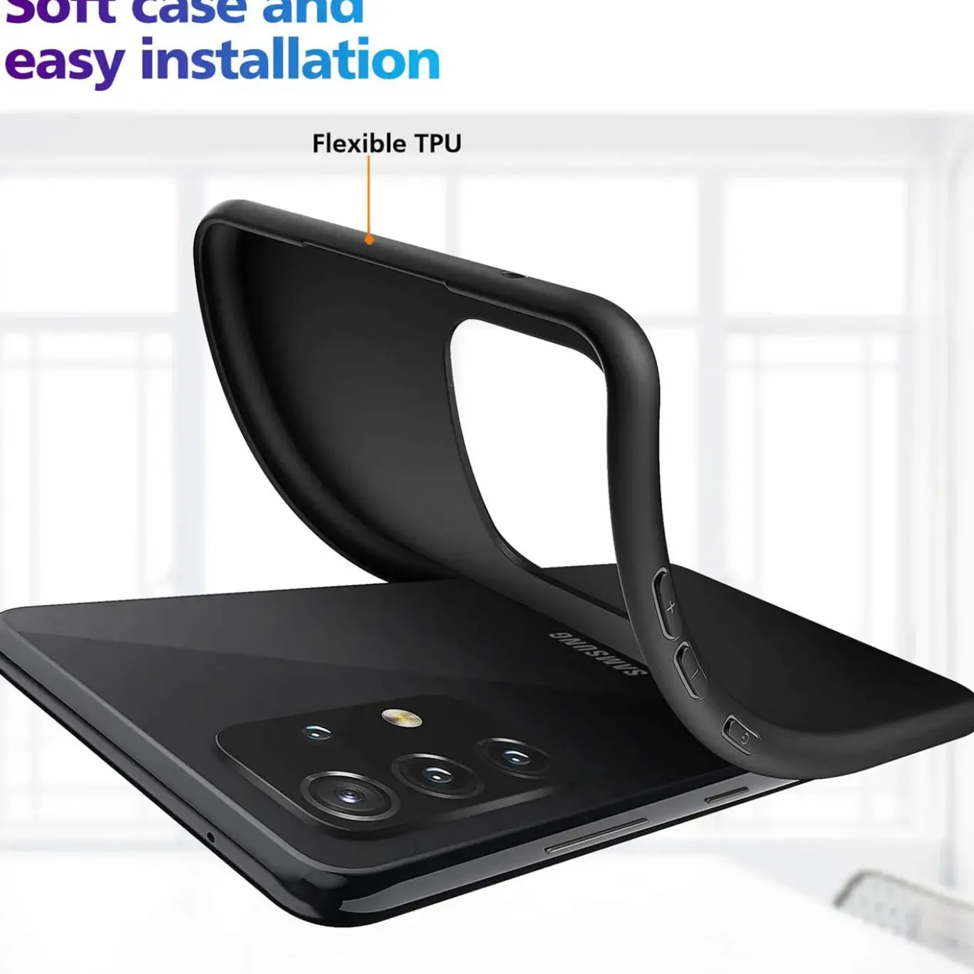 Samsung Galaxy A72 - Slim Silikon Backcover Schwarz