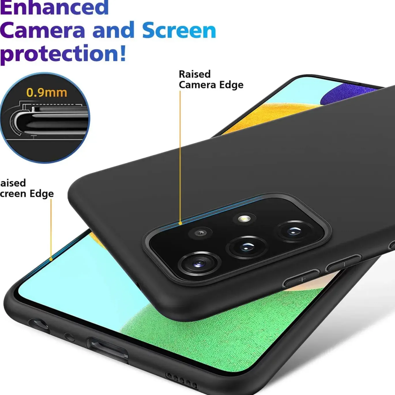 Samsung Galaxy A72 - Slim Silikon Backcover Schwarz