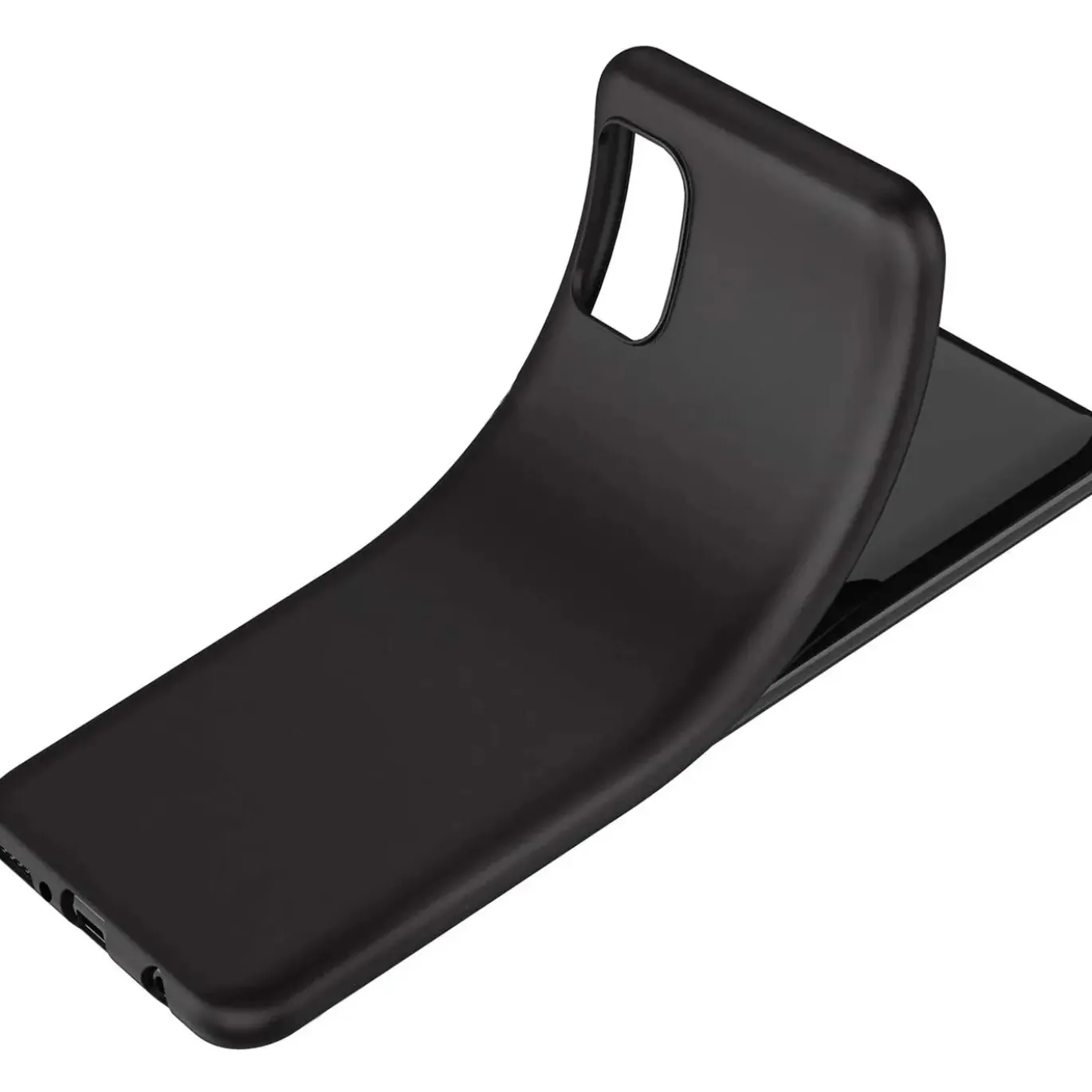 Samsung Galaxy A71 - Slim Silikon Backcover Schwarz