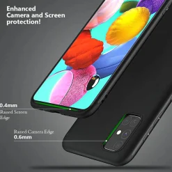 Samsung Galaxy A71 - Slim Silikon Backcover Schwarz