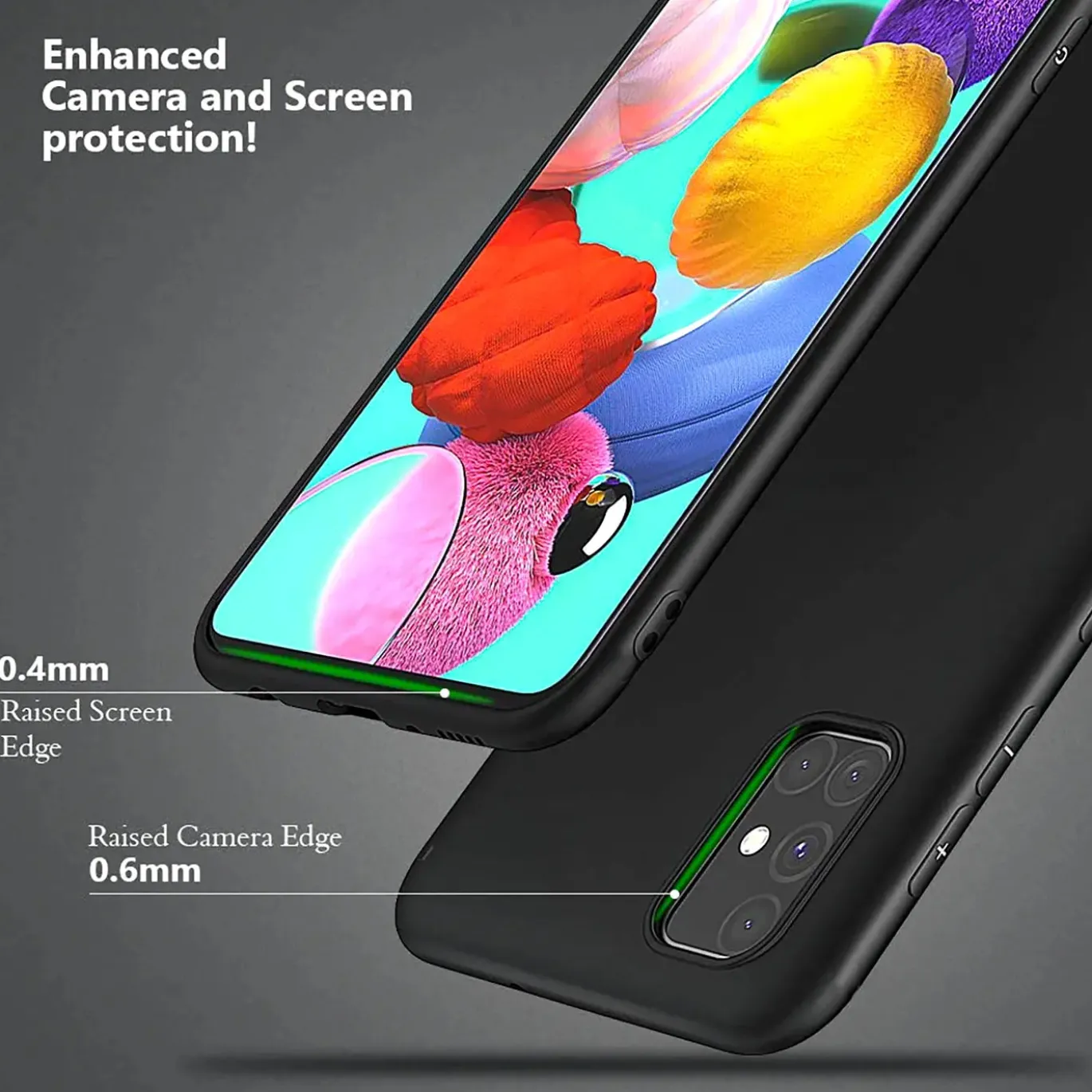 Samsung Galaxy A71 - Slim Silikon Backcover Schwarz