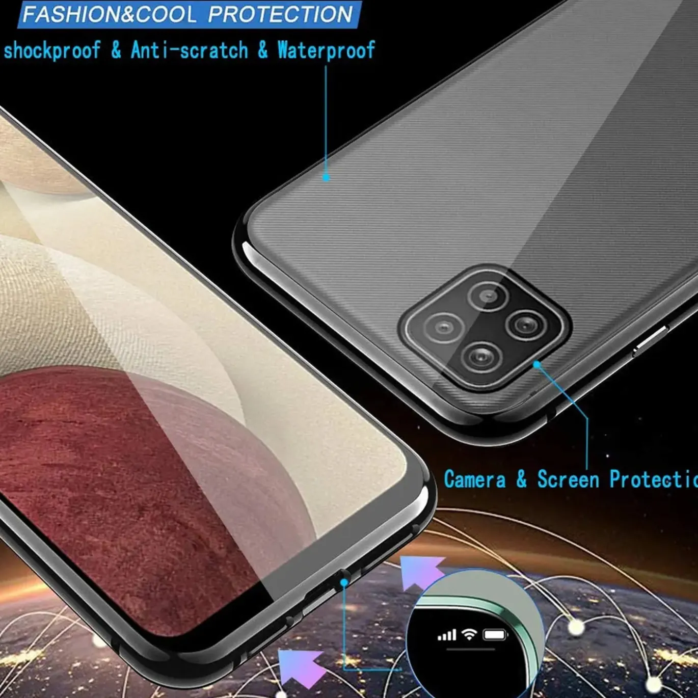 Samsung Galaxy A22 5G - 360° Glas Hülle mit Rundumschutz