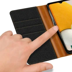 Samsung Galaxy A13 5G / A04s - Jeanslook Klapphülle mit Kartenfach