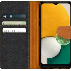 Samsung Galaxy A13 5G / A04s - Jeanslook Klapphülle mit Kartenfach