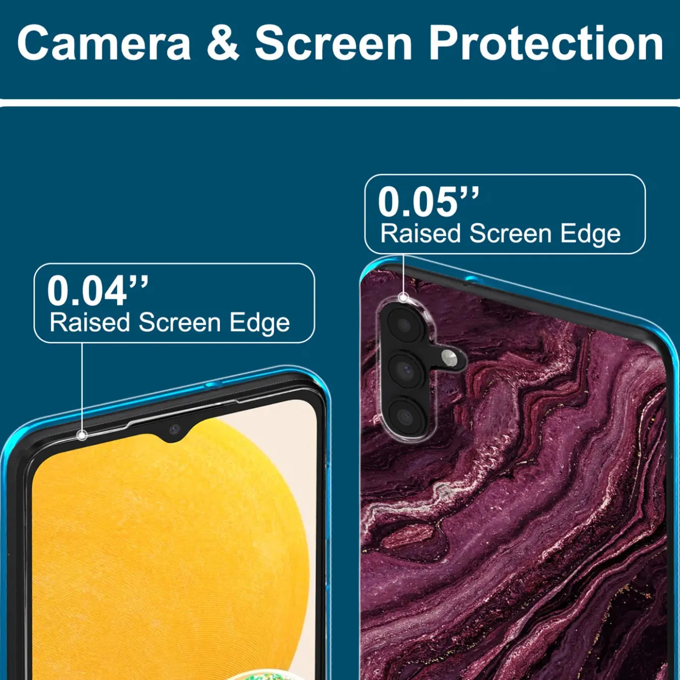 Samsung Galaxy A13 5G / A04s - Marmor & Sand Design Hülle