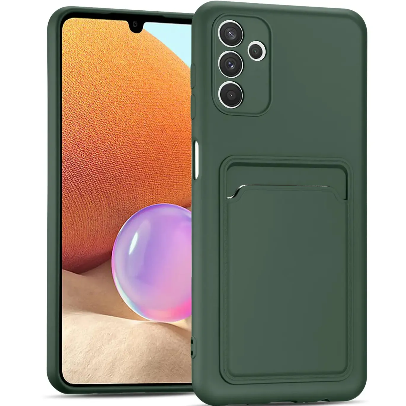 Samsung Galaxy A13 5G / A04s - Silikonhülle mit Kartenfach & Kameraschutz