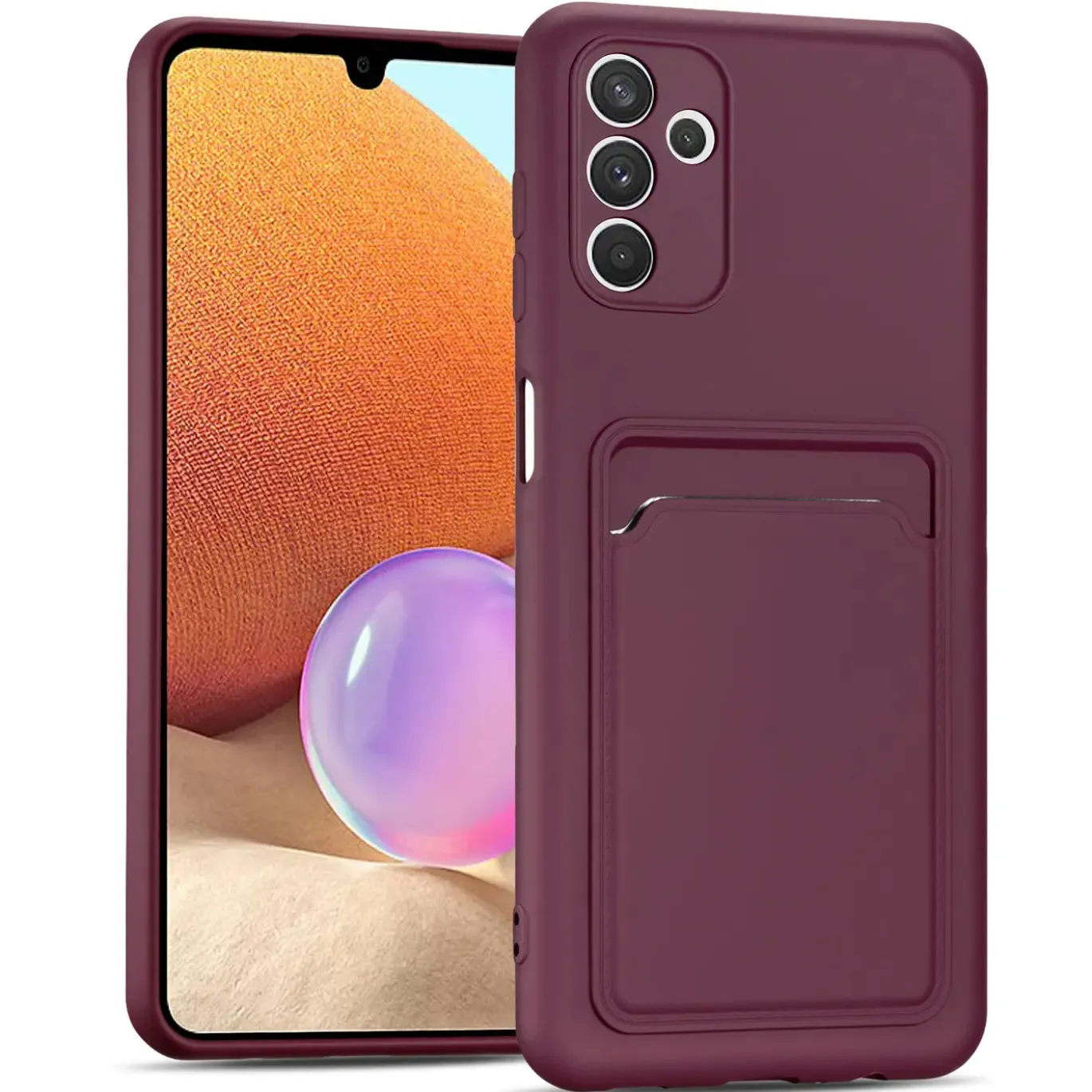 Samsung Galaxy A13 5G / A04s - Silikonhülle mit Kartenfach & Kameraschutz