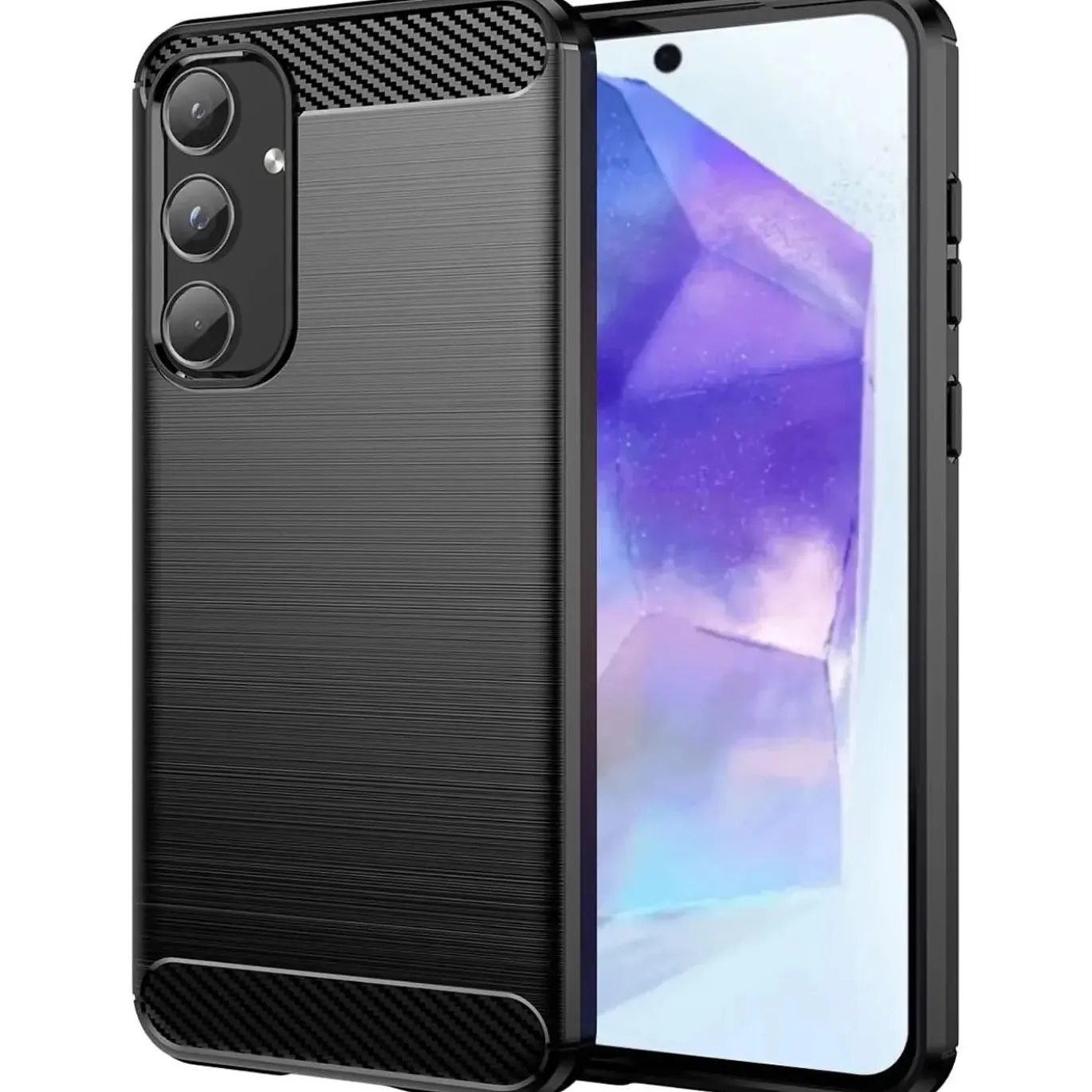 Samsung Galaxy A55 5G - Carbon Case Hülle, stoßfest