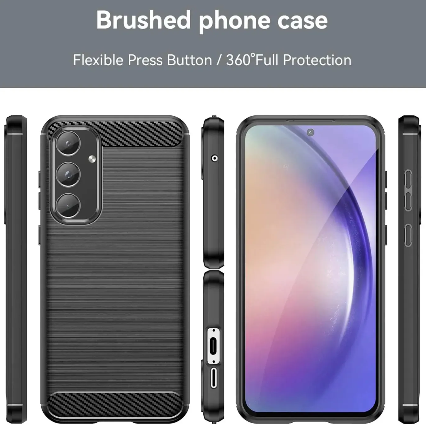 Samsung Galaxy A55 5G - Carbon Case Hülle, stoßfest
