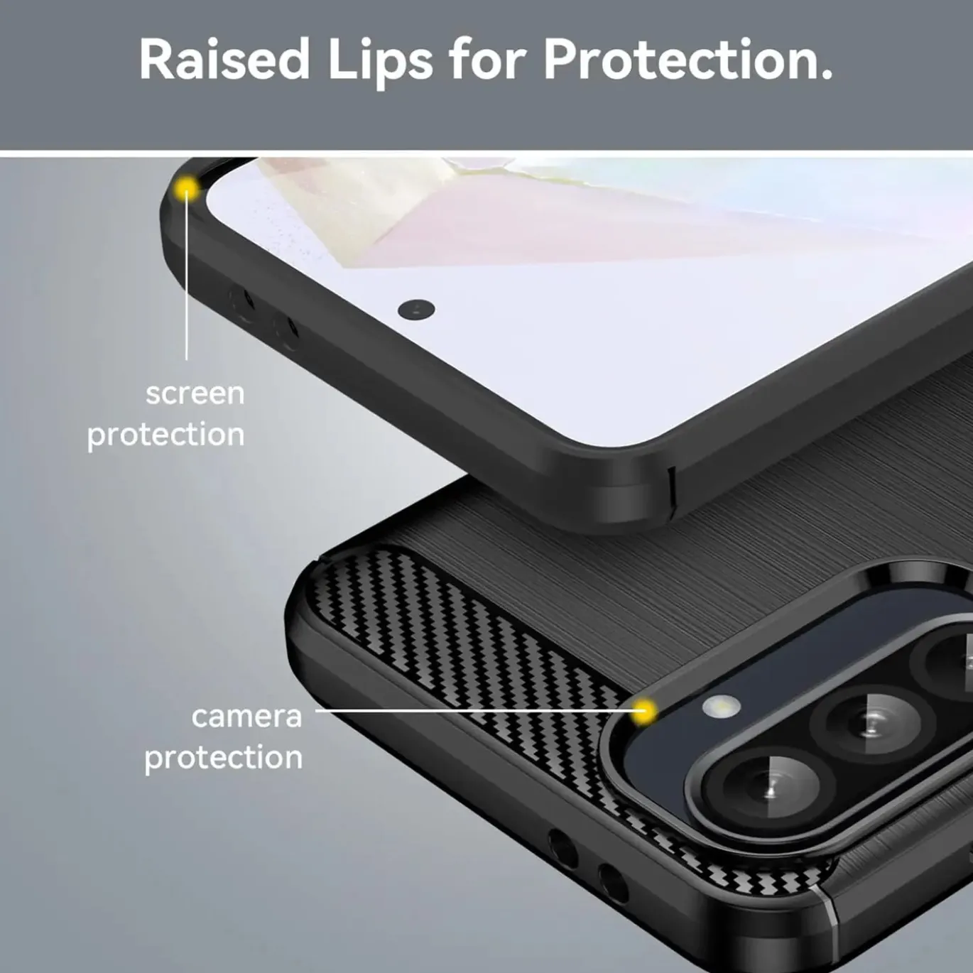 Samsung Galaxy A56 5G - Carbon Case Hülle, stoßfest