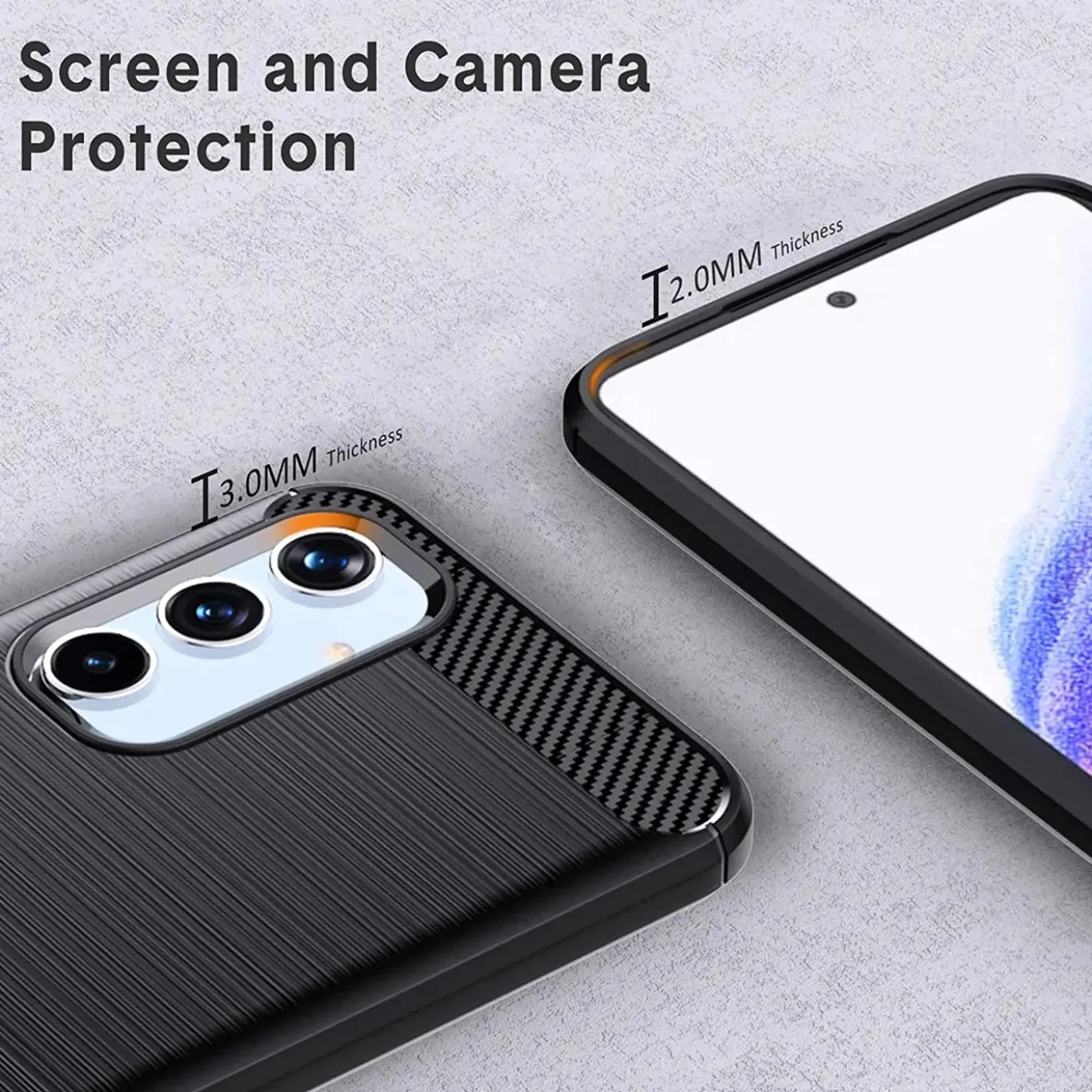 Samsung Galaxy A34 5G - Carbon Case Hülle, stoßfest