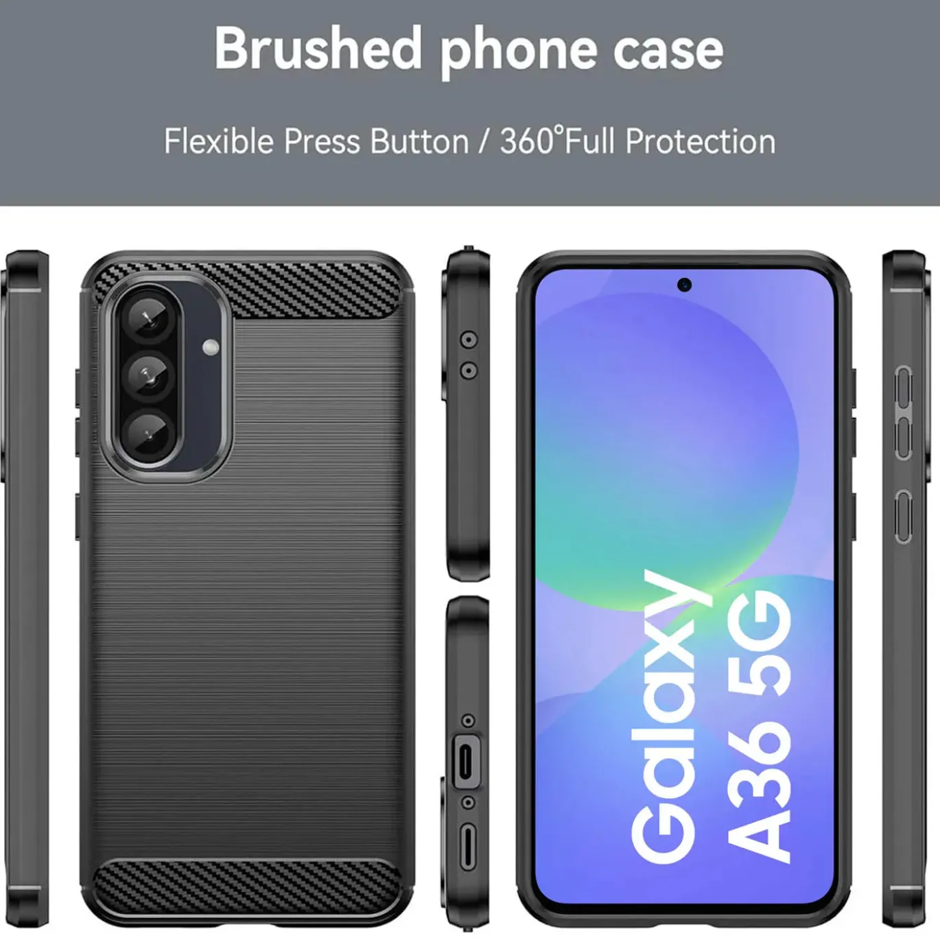 Samsung Galaxy A36 5G - Carbon Case Hülle, stoßfest