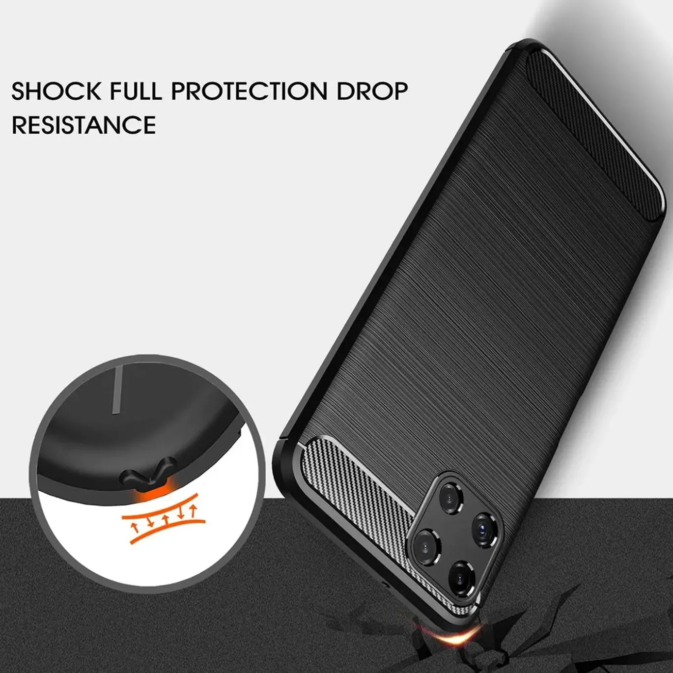 Samsung Galaxy A22 5G - Carbon Case Hülle, stoßfest