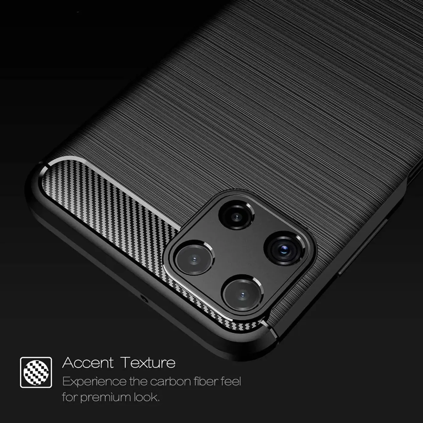 Samsung Galaxy A22 5G - Carbon Case Hülle, stoßfest
