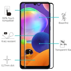 Samsung Galaxy A32 5G - Fullscreen 9H Panzerglas Displayglas