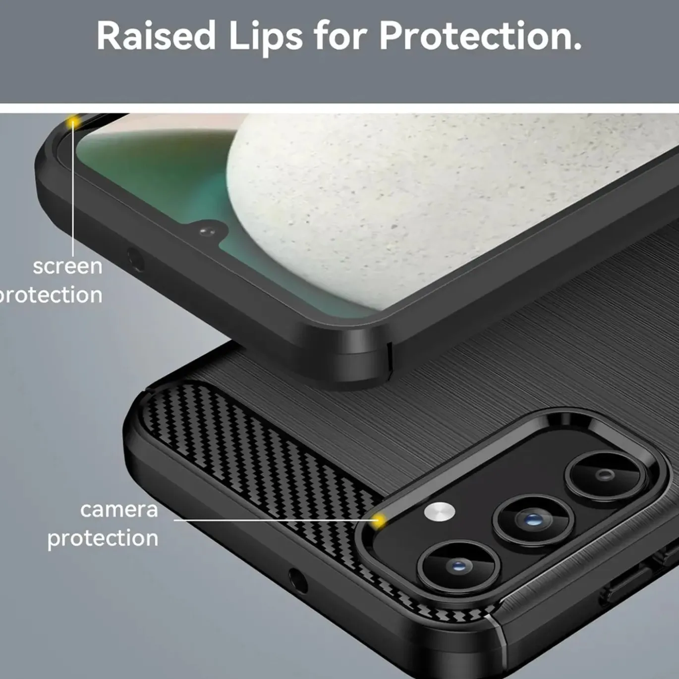 Samsung Galaxy A15 4G / 5G - Carbon Case Hülle, stoßfest