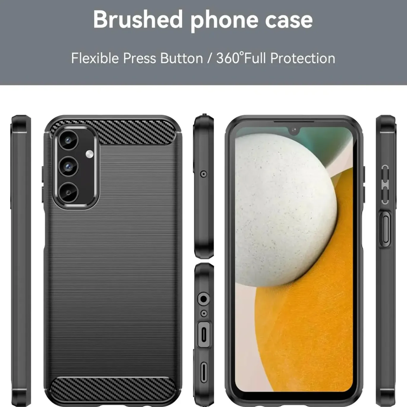 Samsung Galaxy A15 4G / 5G - Carbon Case Hülle, stoßfest