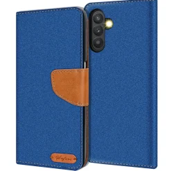 Samsung Galaxy A14 4G / 5G - Jeanslook Klapphülle mit Kartenfach