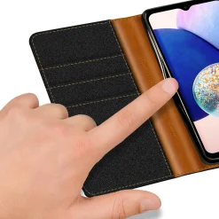 Samsung Galaxy A14 4G / 5G - Jeanslook Klapphülle mit Kartenfach