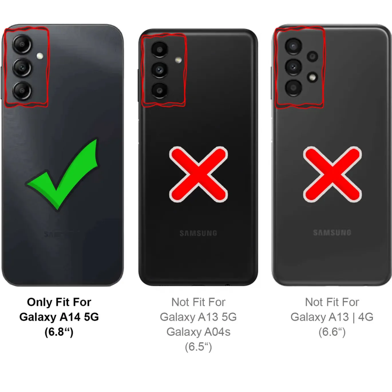 Samsung Galaxy A14 4G / 5G - Jeanslook Klapphülle mit Kartenfach