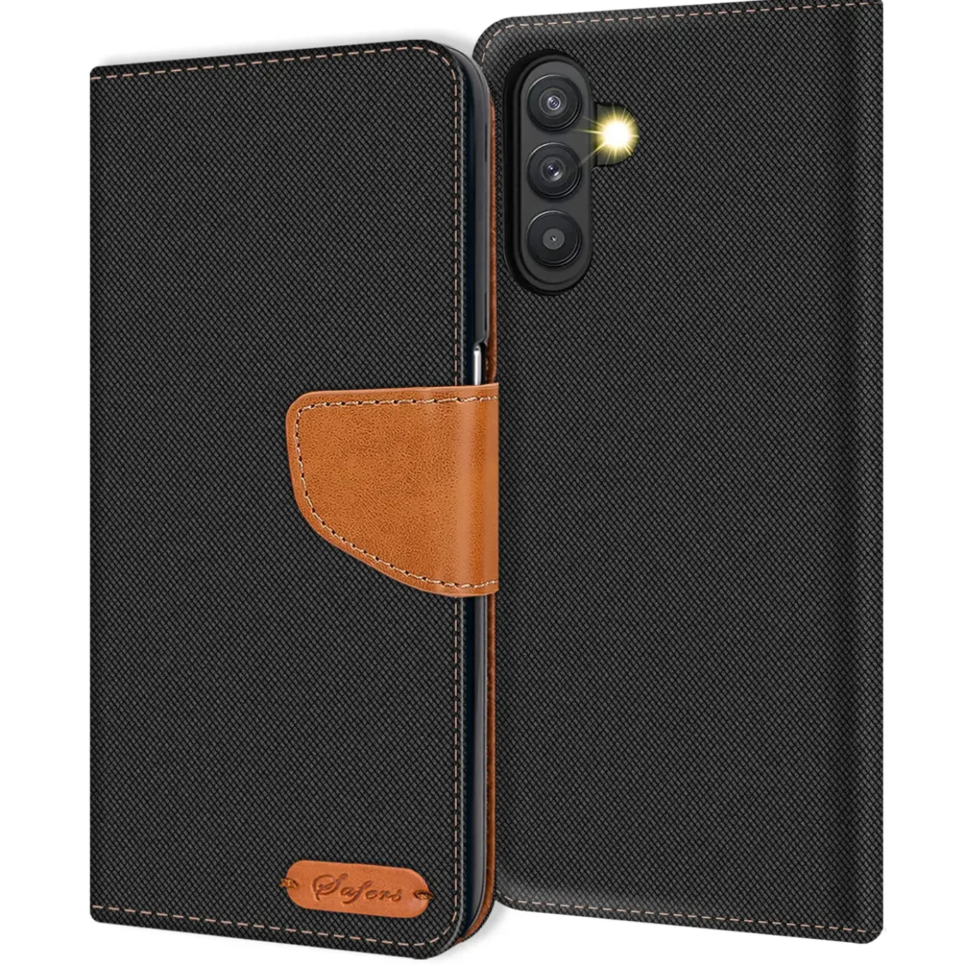 Samsung Galaxy A14 4G / 5G - Jeanslook Klapphülle mit Kartenfach