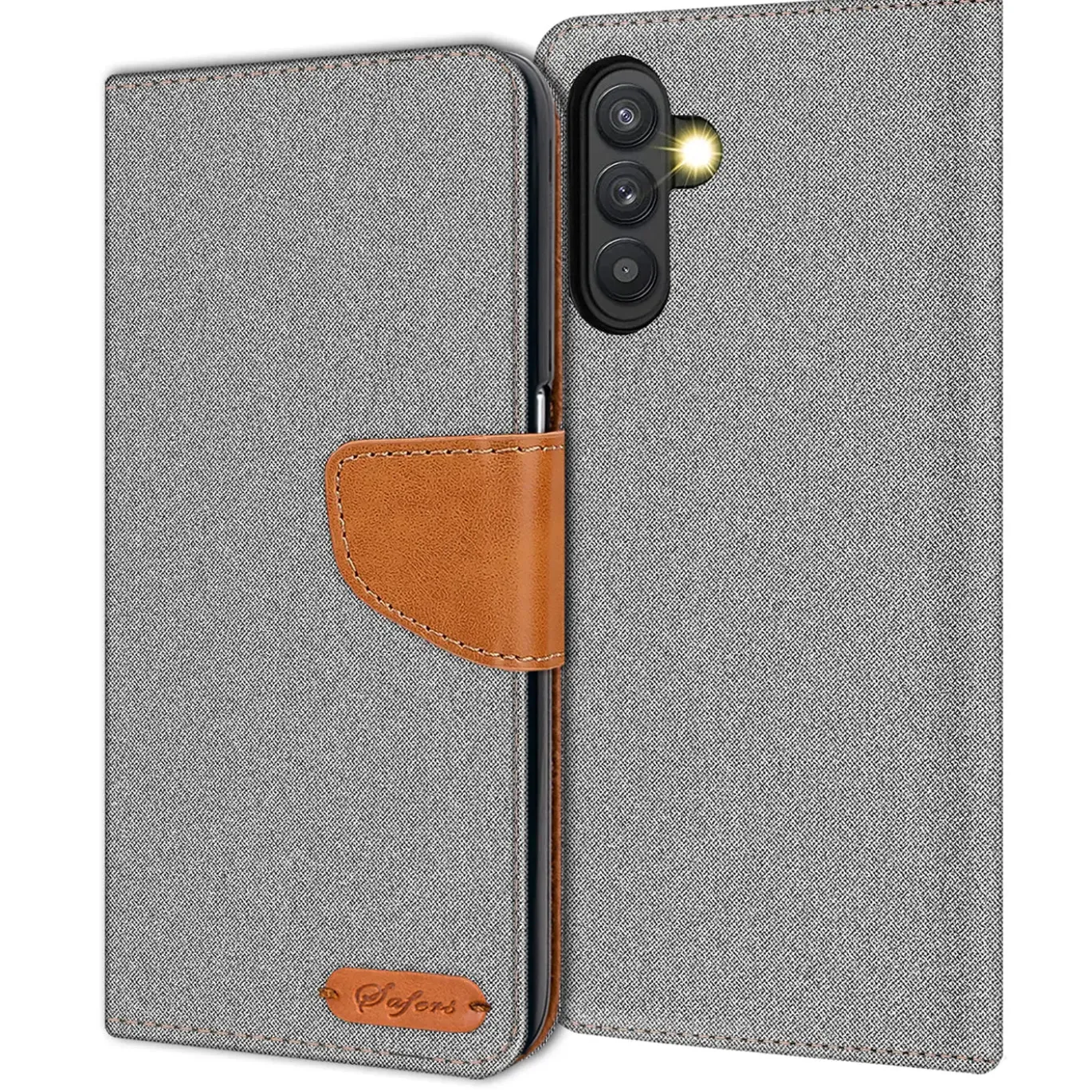Samsung Galaxy A14 4G / 5G - Jeanslook Klapphülle mit Kartenfach
