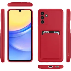 Samsung Galaxy A15 4G / 5G - Silikonhülle mit Kartenfach & Kameraschutz