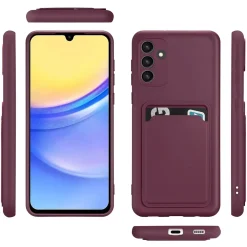 Samsung Galaxy A15 4G / 5G - Silikonhülle mit Kartenfach & Kameraschutz